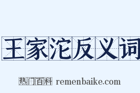 王家沱反义词是什么意思的图片